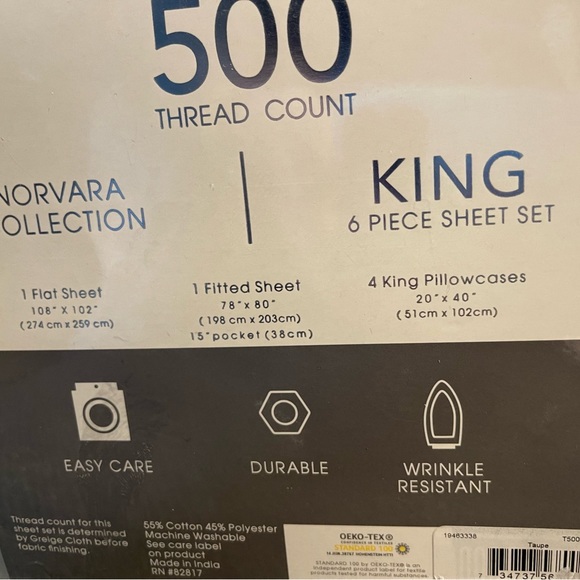 Norvara King Sheet Set - Picture 4 of 4